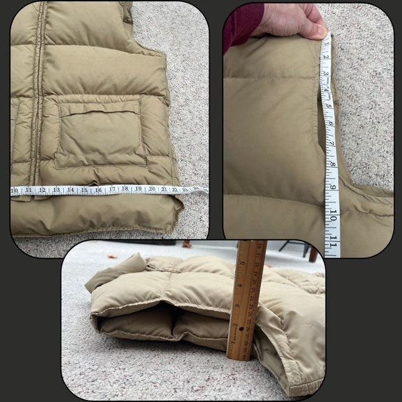 Vintage Goose Down Schott Bros NYC Camel Tan Puffer Vest Men's Large - Picture 8 of 10